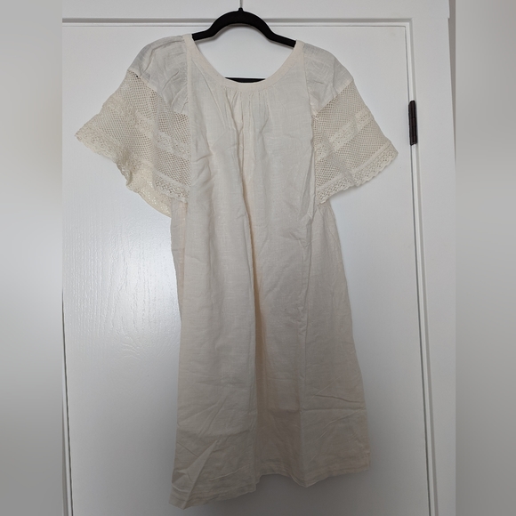 Flutter-Sleeve Tie-Back Mini Swing Dress - Picture 4 of 6